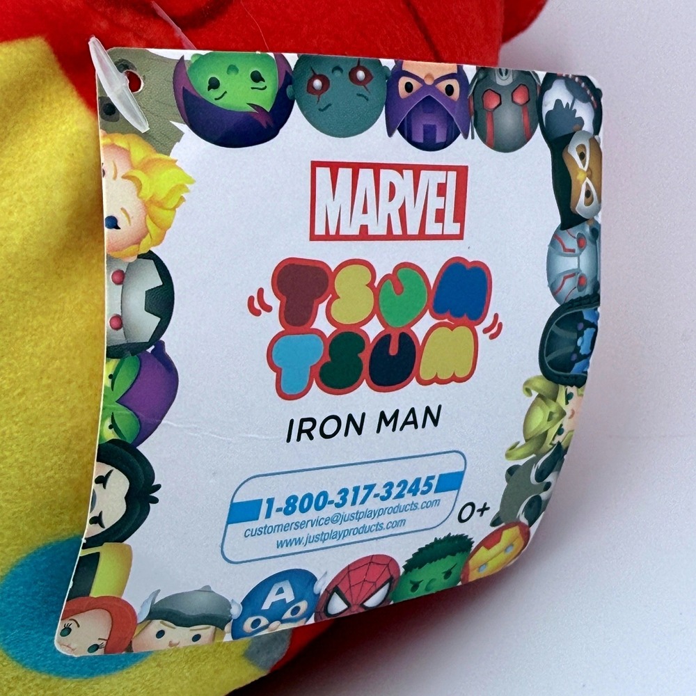 Marvel Iron Man Plush Small Tsum Tsum Just Play Red Gold Superhero Toy - Picture 5 of 9
